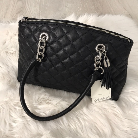 Calvin Klein Handbags - NWT black quilted leather Calvin Klein handbag